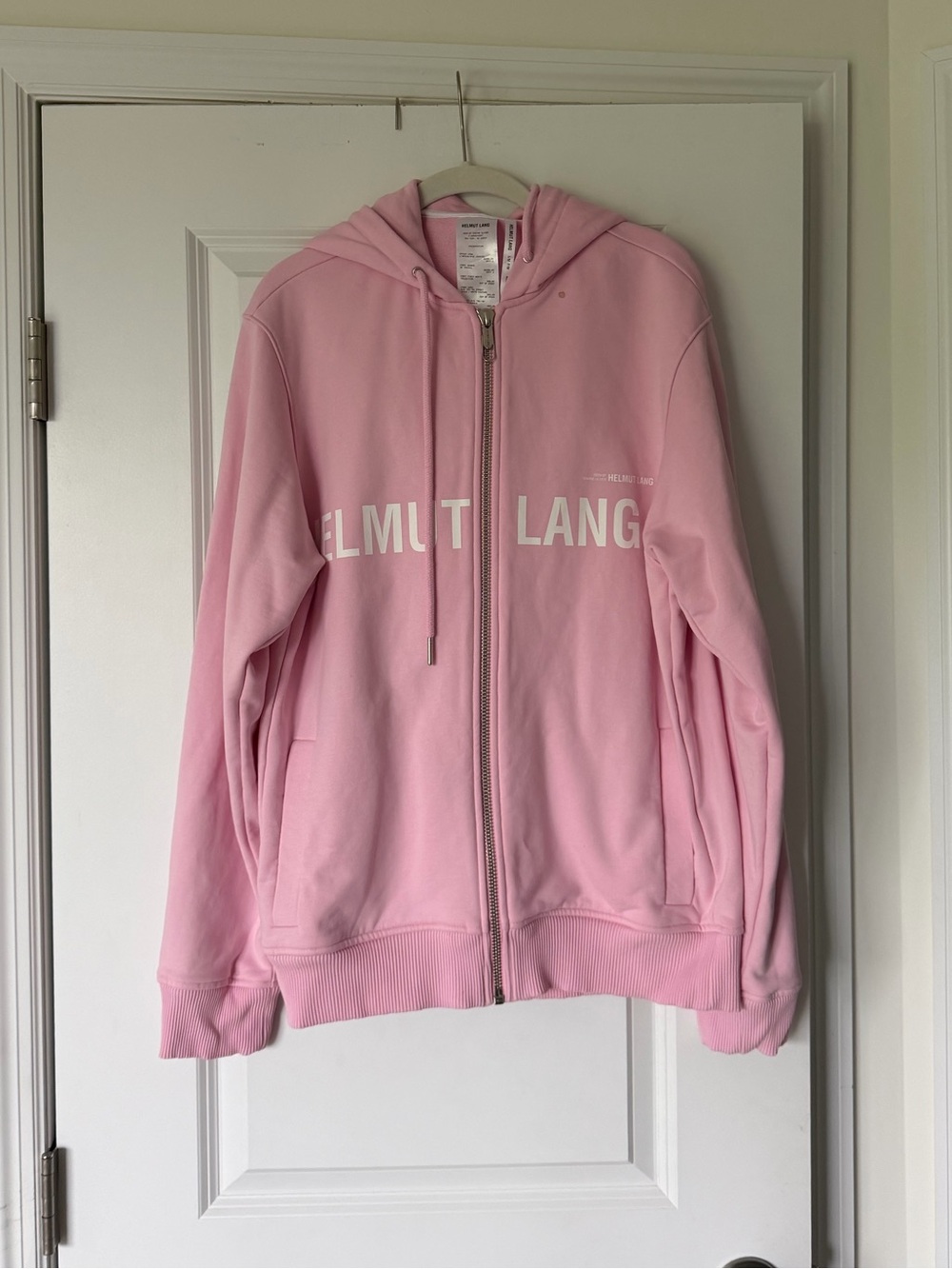 Helmut Lang Pink Campaign PR Zip-Up Hoodie